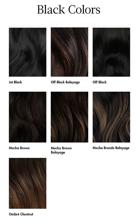 Black Hair Colour Chart