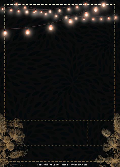 Black Invitation Template