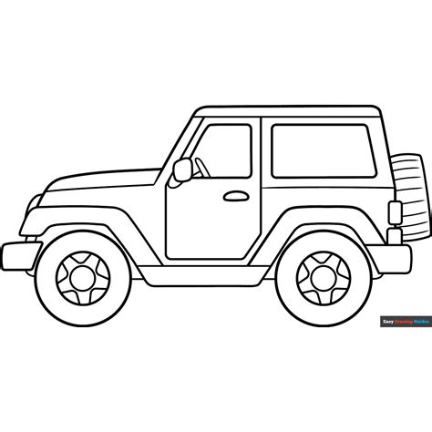 Black Jeep Drawing