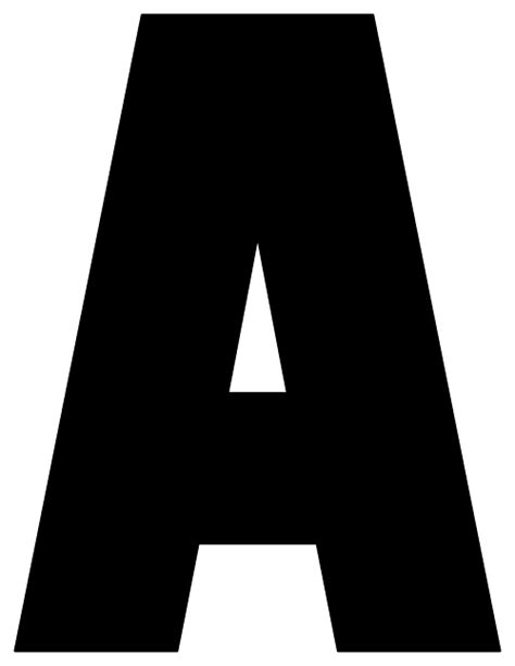 Black Printable Letters