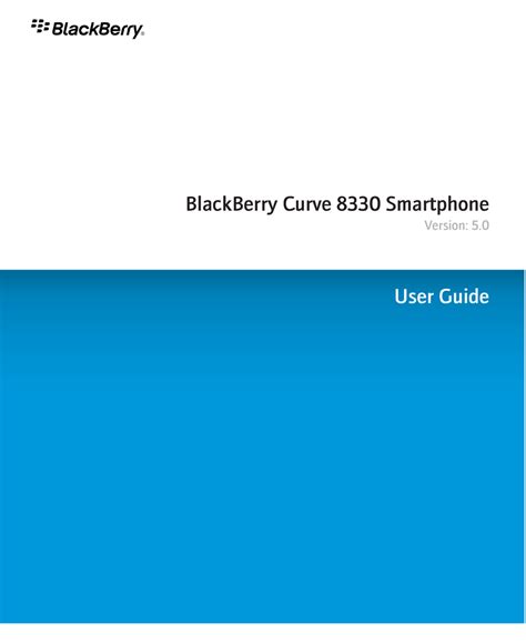 Blackberry Curve 8330 Operating Manual