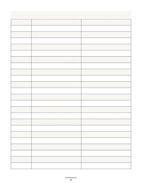 Blank 3 Column Chart