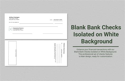 Blank Back Of Check Template