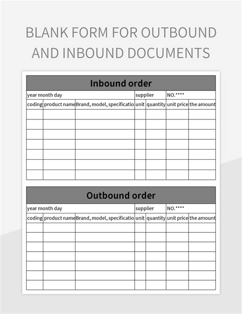 Blank Form Templates