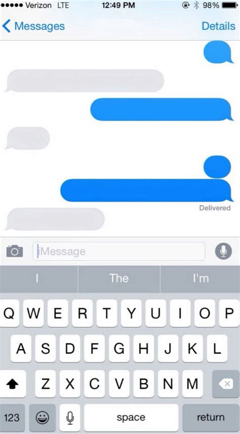 Blank Imessage Template