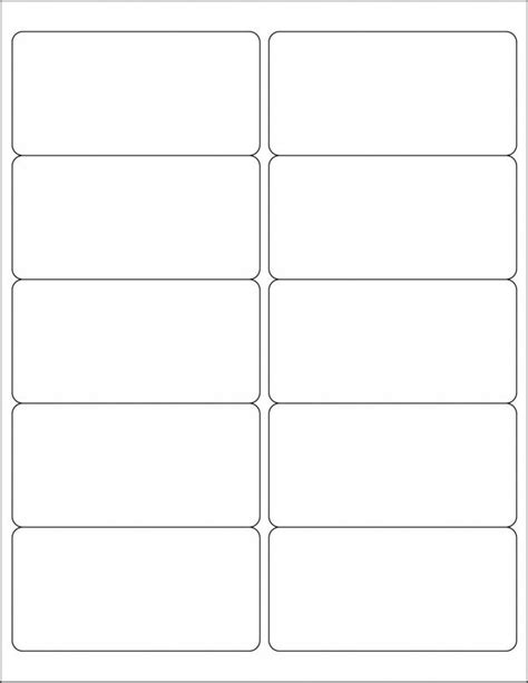 Blank Label Template Word
