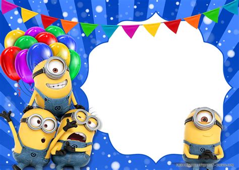 Blank Minion Invitation Template