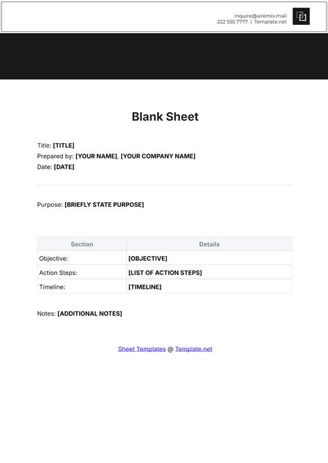 Blank Page Template