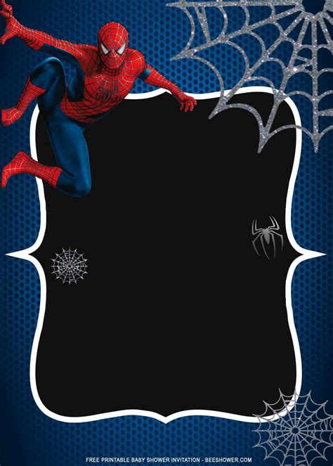 Blank Spiderman Invitation Template