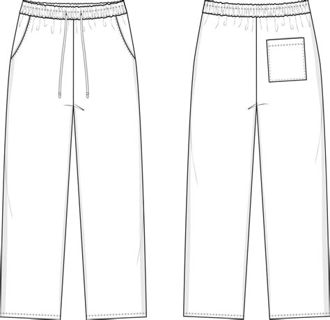 Blank Sweatpants Template