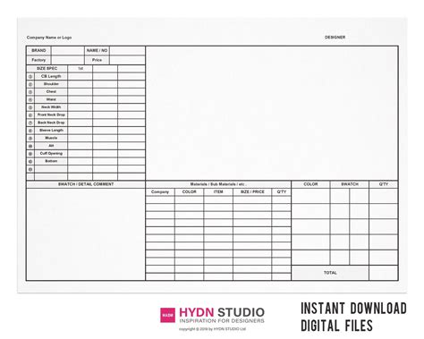 Blank Tech Pack Template