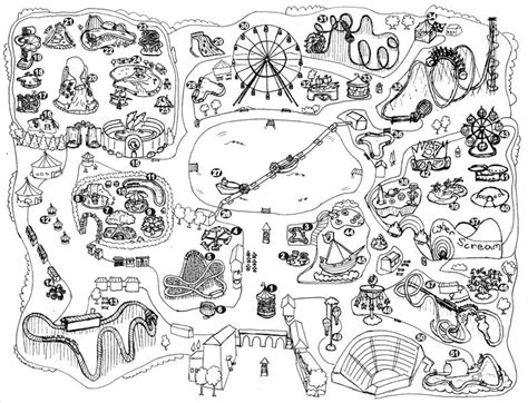 Blank Theme Park Map Template