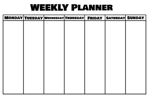 Blank Week Template