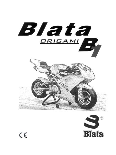 Blata B1 Origami Mini Bike Service Manual