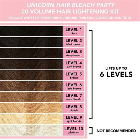 Bleaching Hair Level Chart