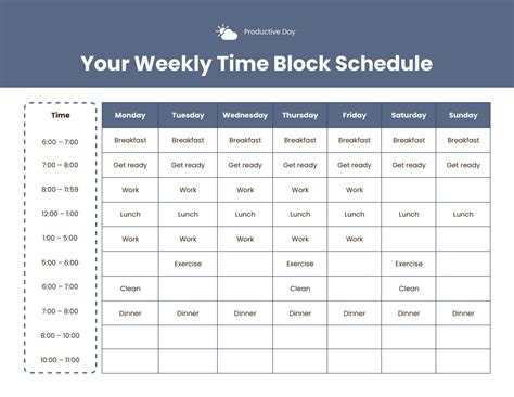 Block Scheduling Template