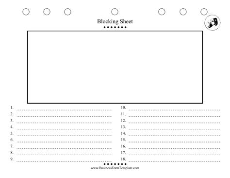 Blocking Sheet Template