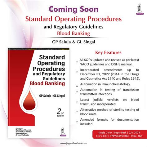 Blood Bank Standard Operating Procedure Manual