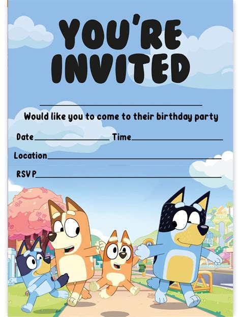 Bluey Birthday Invitation Template