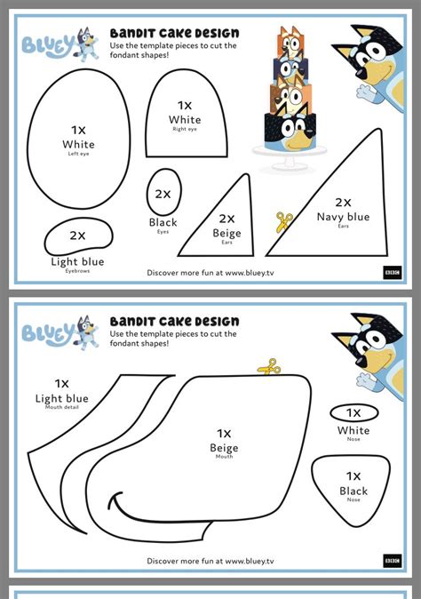 Bluey Cake Template