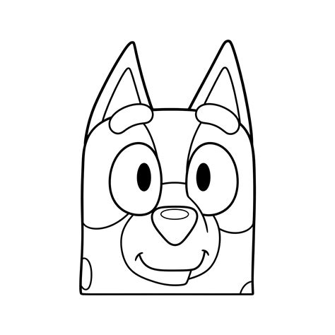 Bluey Face Printable