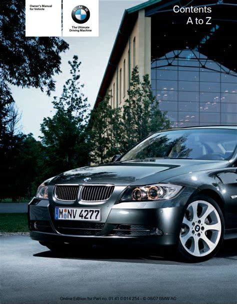 Bmw 3 Sedan And Sportswagon Service Repair Manual 2008