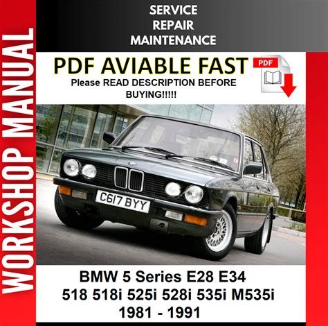 Bmw 518i 1981 1991 Workshop Repair Service Manual Pdf