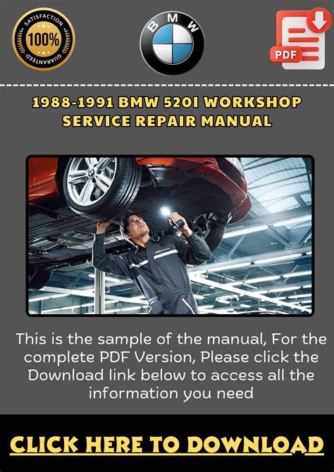 Bmw 520i 1988 1991 Repair Service Manual