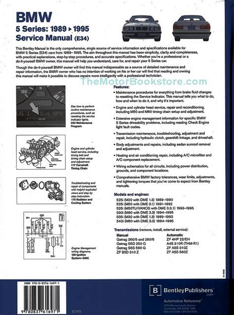 Bmw 525i 1989 1995 Workshop Service Manual Repair