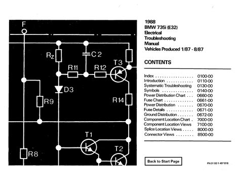 Bmw 735i E32 1987 1988 Electrical Troubleshooting Manual