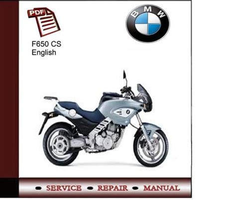 Bmw F 650 Cs Service Workshop Manual Instant Download