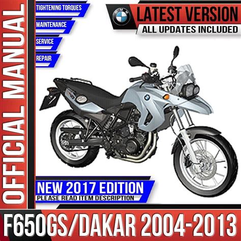 Bmw F650gs 2007 2008 2009 Motorcycle Service Repair Manual D