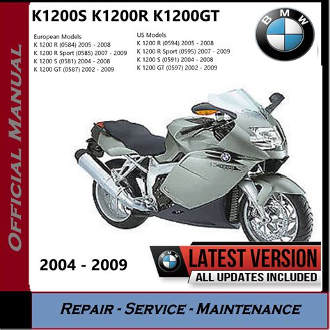 Bmw K1200gt K1200r K1200s Motorcycle Workshop Service Repair Manual 2002 2009 Searchable Printable Indexed