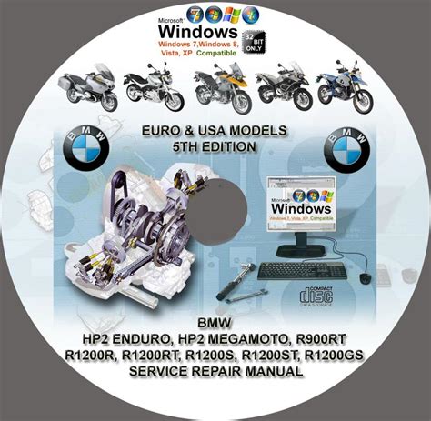 Bmw R1200 R Rt S St Gs Hp2 2008 2009 Service Manual Multilanguage