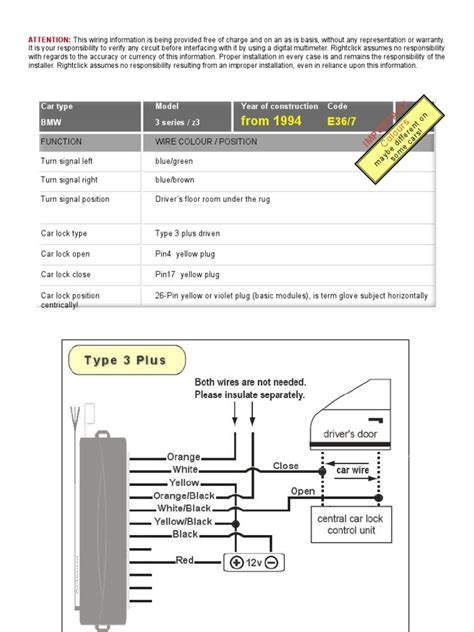 Bmw Z3 Central Locking Wiring Diagram