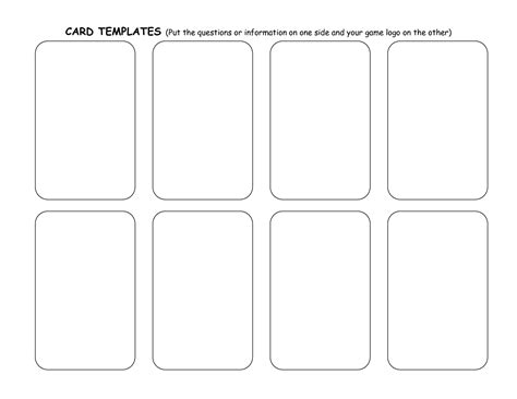 Board Game Cards Template