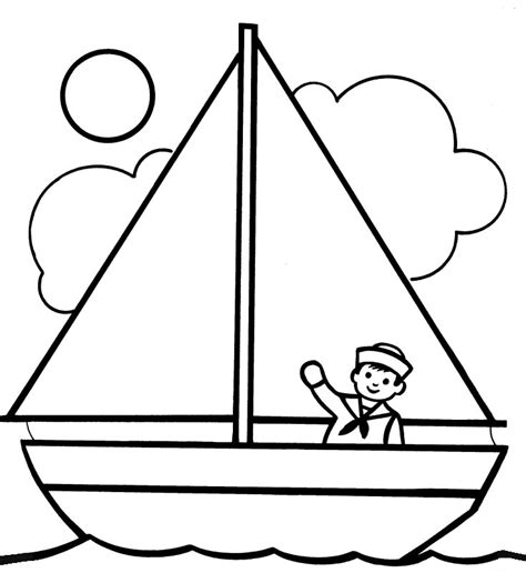 Boat Coloring Page Printable