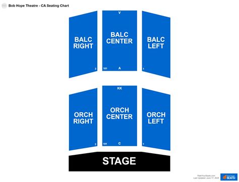 Bob Hope Theatre Seating Chart