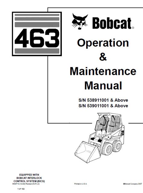 Bobcat 463 Wiring Diagram