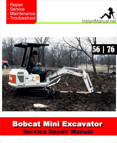 Bobcat Mini 56 76 Excavator Service Repair Manual Pdf