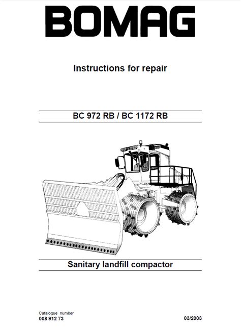 Bomag Bc 972 Rb Bc1172 Rb Sanitary Landfill Compactor Workshop Service Repair Manual Download