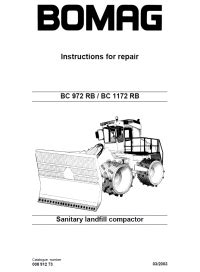 Bomag Sanitary Landfill Compactor Bc 972 Rb Bc 1172 Rb Service Repair Manual