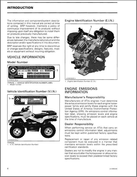 Bombardier Can Am Outlander Renegade Service Manual 2009