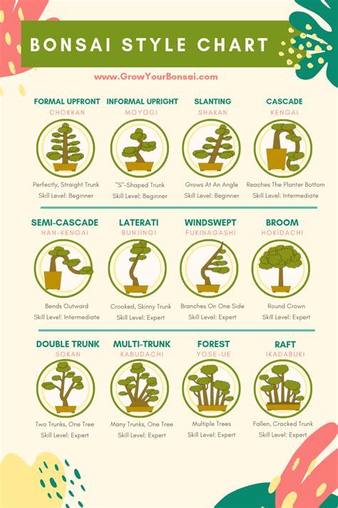 Bonsai Styles Chart
