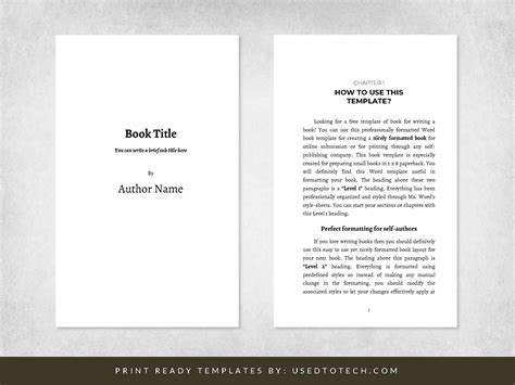 Book Templates For Microsoft Word