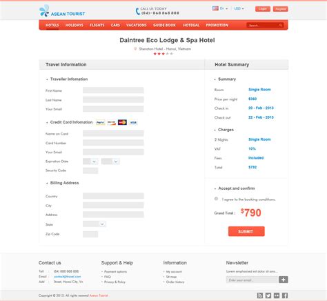 Booking Page Template