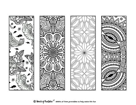 Bookmark Coloring Printable