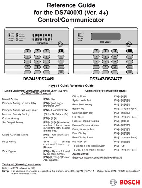 Bosch Appliances Home Security System Manual