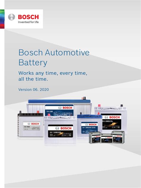 Bosch Battery Catalogue