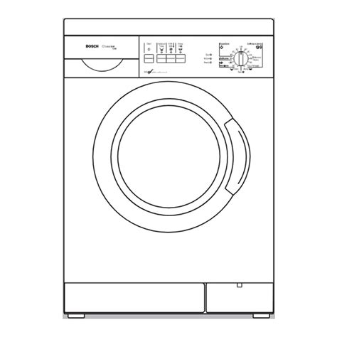 Bosch Classixx 1200 Washing Machine Instruction Manual